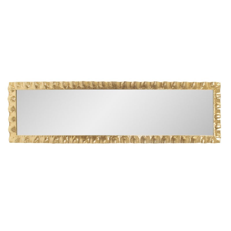 Howard Elliott La Bailadora Bright Gold Ruffled Metal Dressing Mirror