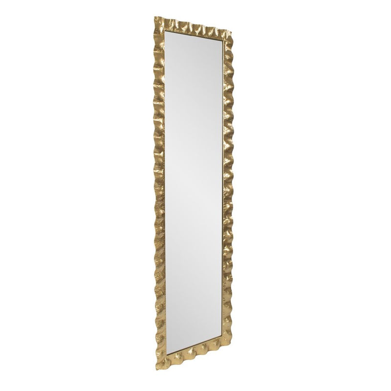Howard Elliott La Bailadora Bright Gold Ruffled Metal Dressing Mirror