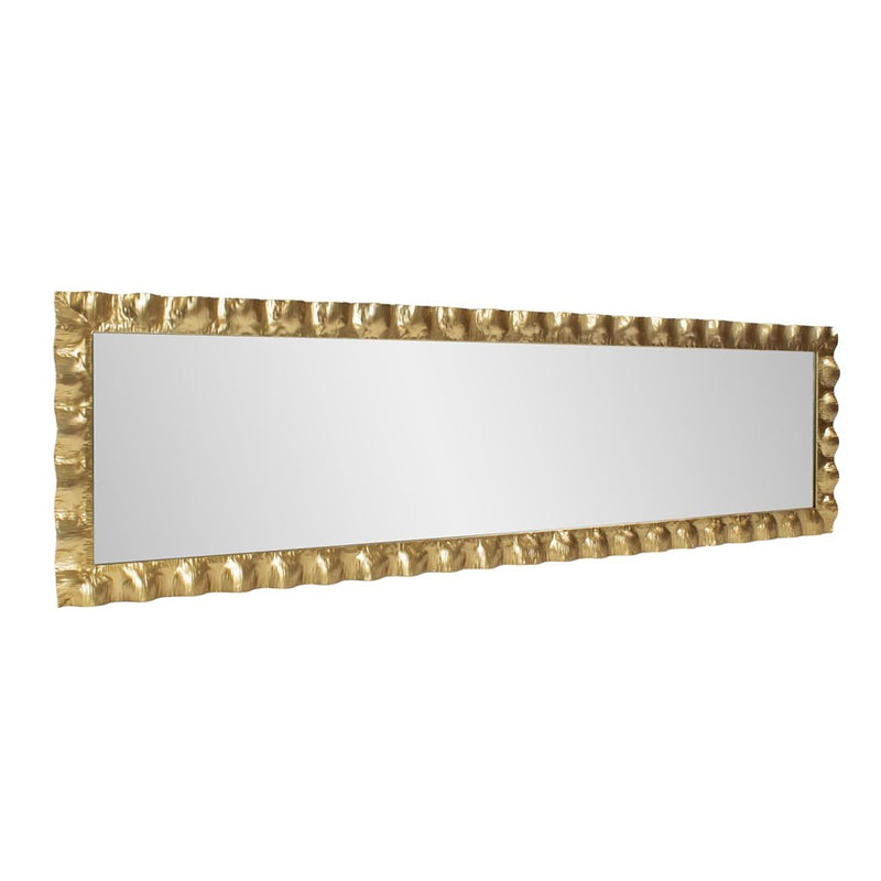 Howard Elliott La Bailadora Bright Gold Ruffled Metal Dressing Mirror