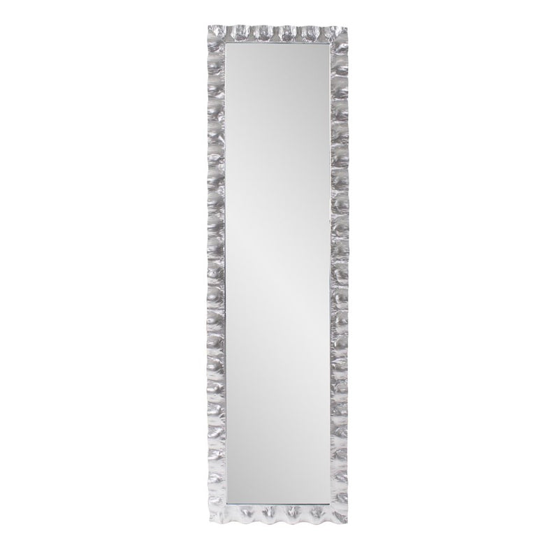 Howard Elliott La Bailadora Bright Silver Ruffled Metal Dressing Mirror - 170029