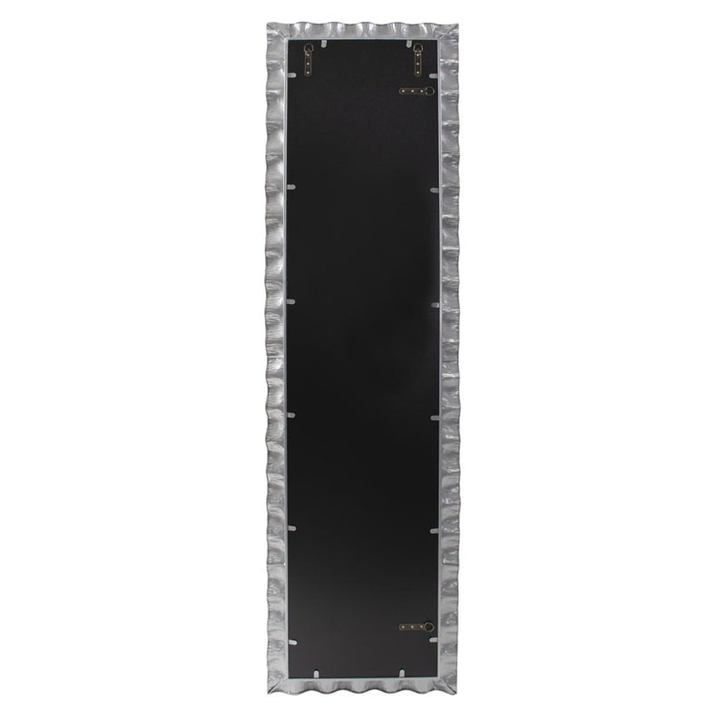 Howard Elliott La Bailadora Bright Silver Ruffled Metal Dressing Mirror
