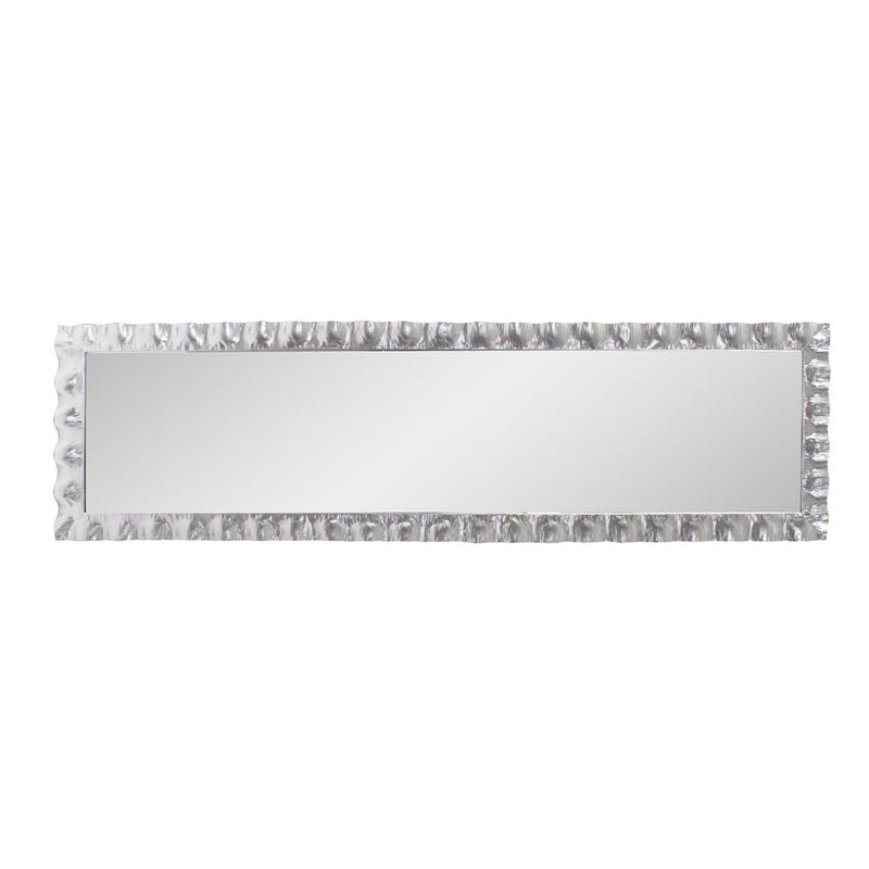 Howard Elliott La Bailadora Bright Silver Ruffled Metal Dressing Mirror