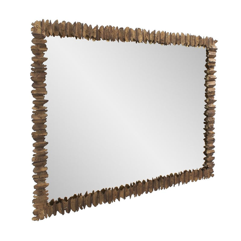 Howard Elliott Alberto Gio Salvaged Metal Bronzed Mirror, Bronze