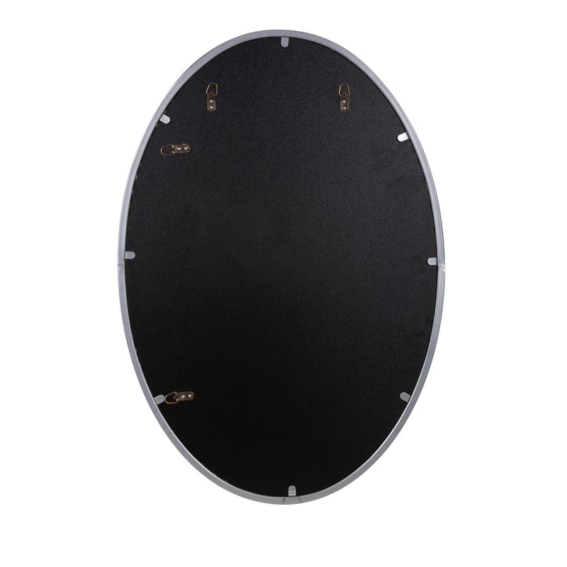 Howard Elliott Laid Rope Silver Oval Mirror, Bright Silver
