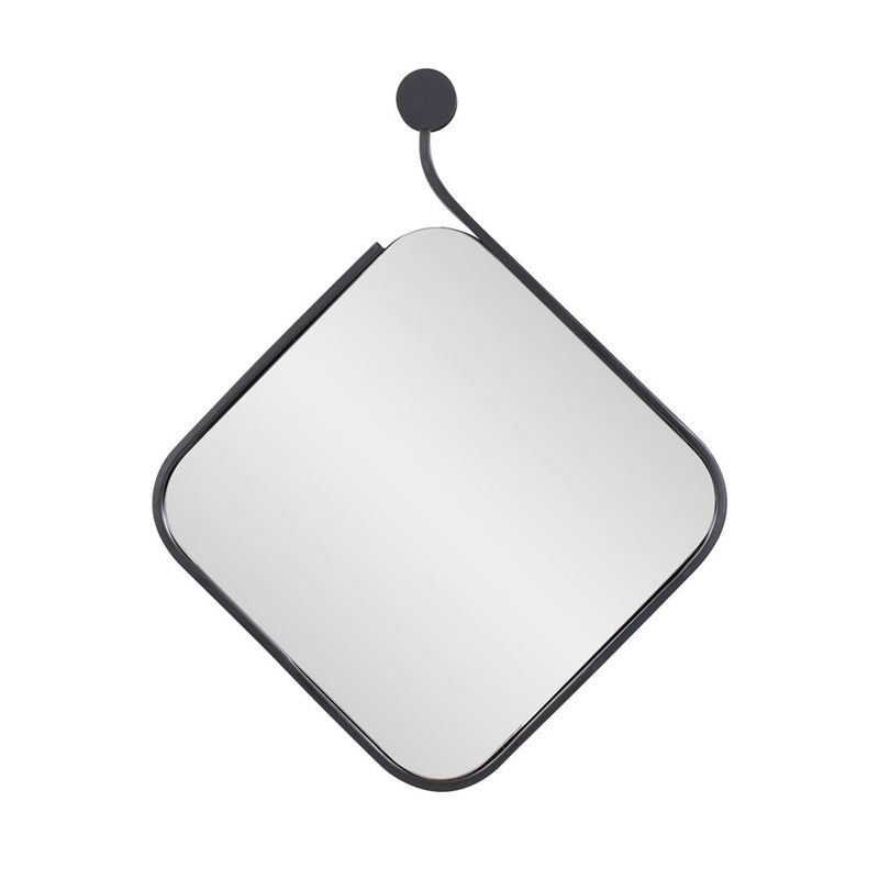 Howard Elliott Hudson Squared Metal Mirror, Black - 170047