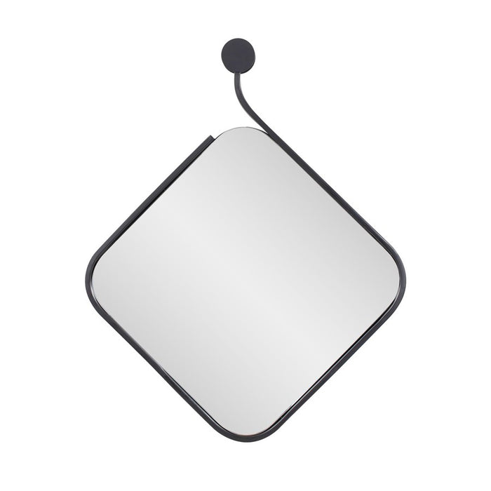 Howard Elliott Hudson Squared Metal Mirror, Black - 170047