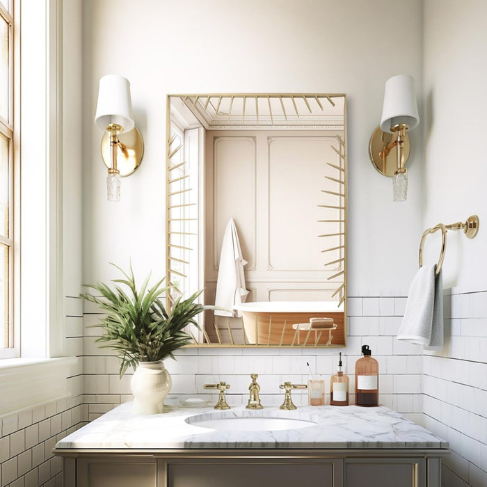 Howard Elliott Robin Baron Bambrick Rectangular Mirror, Gold