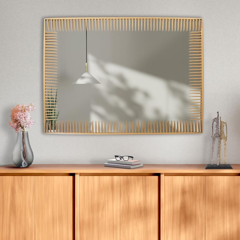 Howard Elliott Robin Baron Ayres Rectangular Mirror, Gold
