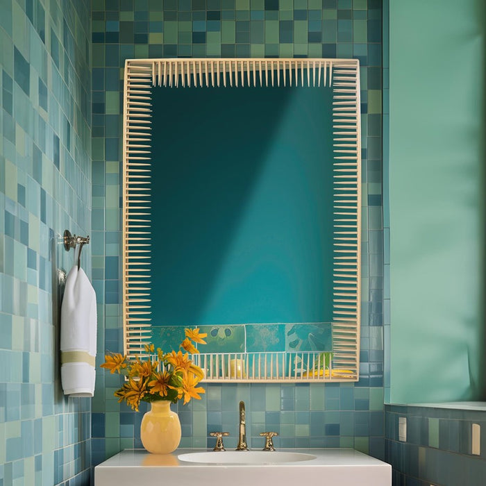 Howard Elliott Robin Baron Ayres Rectangular Mirror, Gold