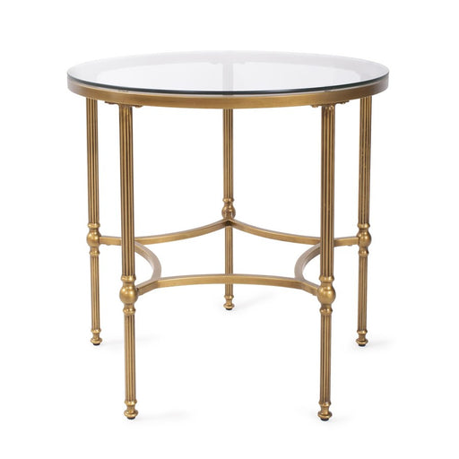 Howard Elliott Bonnifait Antique Gold Round Side Table, Bronze - 170070