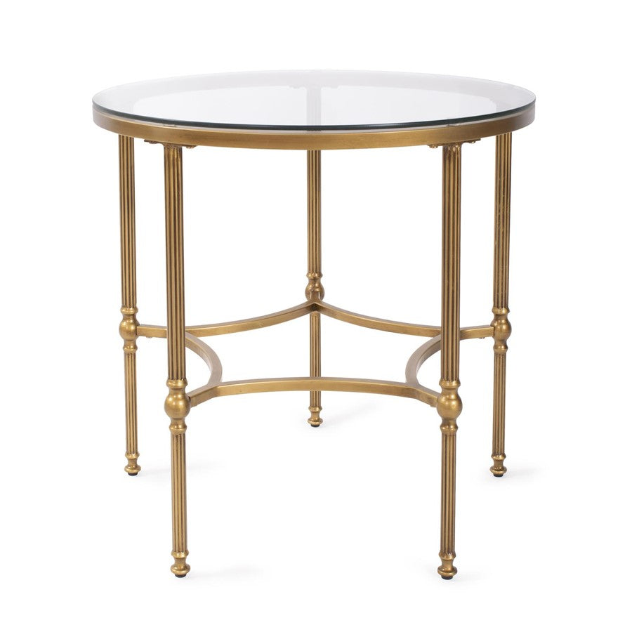 Howard Elliott Bonnifait Antique Gold Round Side Table, Bronze - 170070