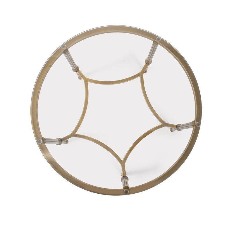 Howard Elliott Bonnifait Antique Gold Round Side Table, Bronze