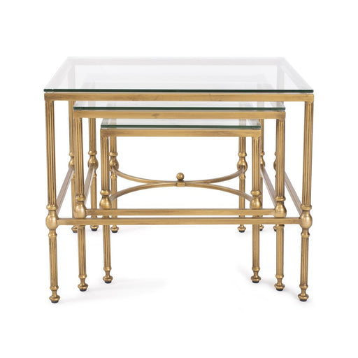 Howard Elliott Bonnifait Antique Gold Nesting Tables, Bronze