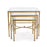 Howard Elliott Bonnifait Antique Gold Nesting Tables, Bronze