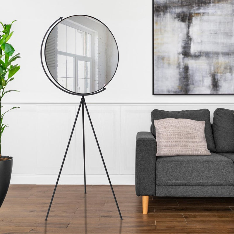 Howard Elliott Bastien Tripod Floor Mirror, Black