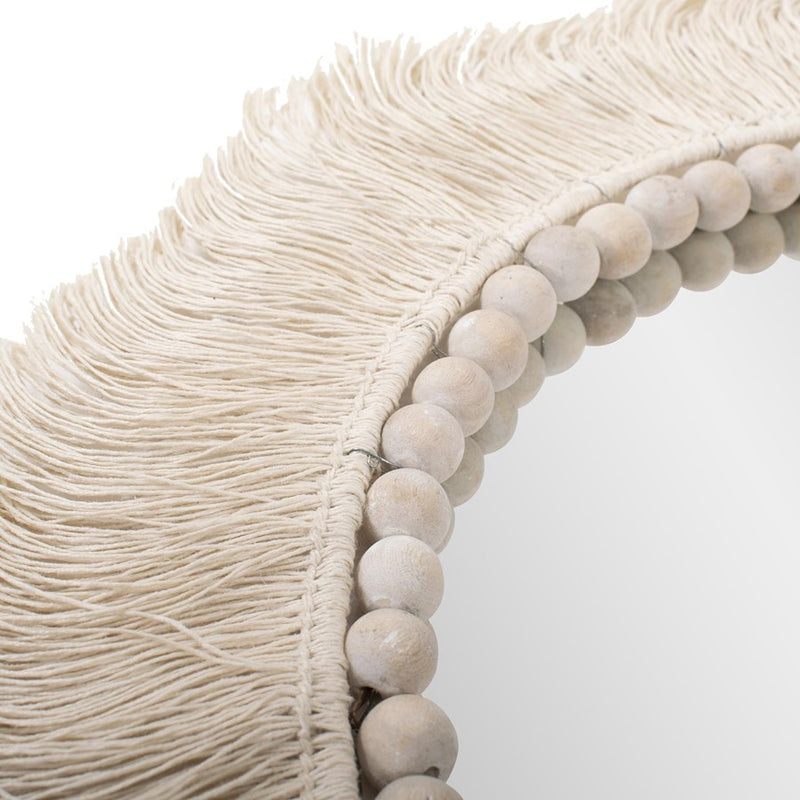 Howard Elliott Fringe Round Mirror