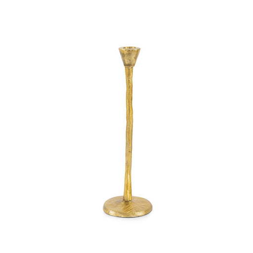 Howard Elliott Beiner Tall Candle Holder, Antique Brass
