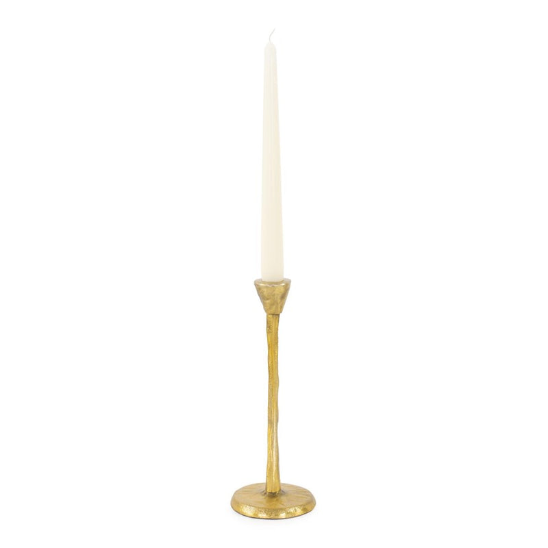 Howard Elliott Beiner Short Candle Holder, Antique Brass - 190016