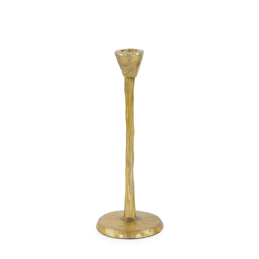 Howard Elliott Beiner Short Candle Holder, Antique Brass
