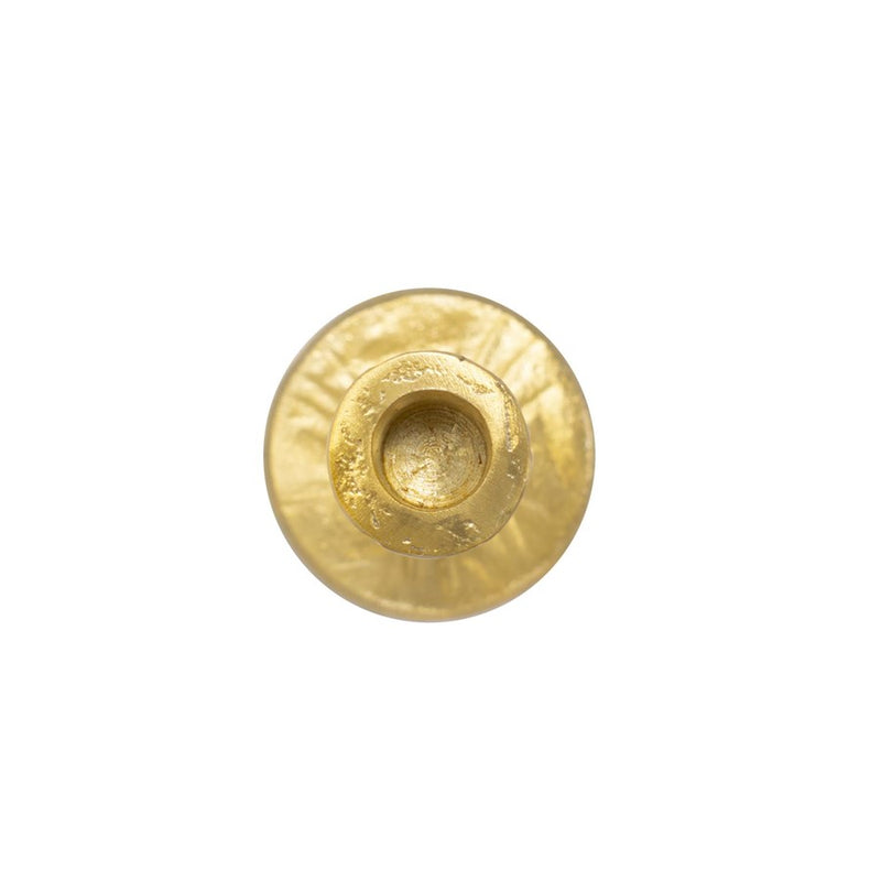 Howard Elliott Beiner Short Candle Holder, Antique Brass