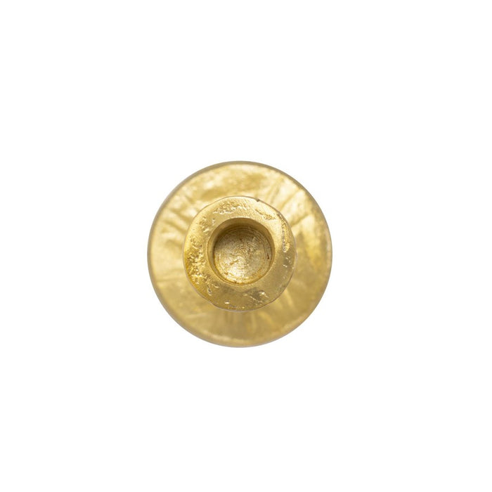 Howard Elliott Beiner Short Candle Holder, Antique Brass