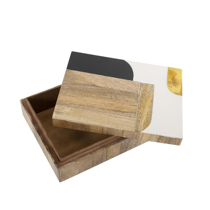 Howard Elliott Craftsman Decorative Lidded Box, Brown/Black/Gold