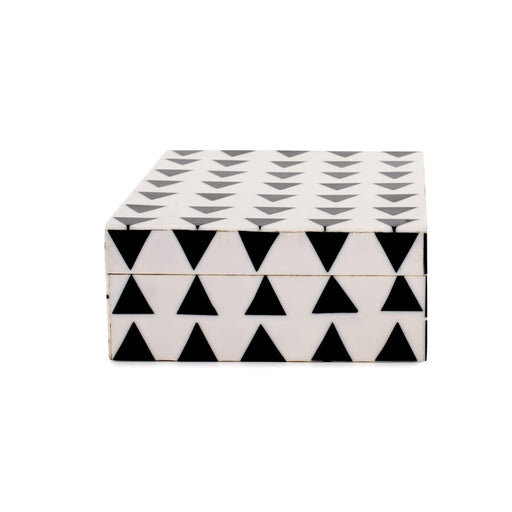 Howard Elliott Art Deco Decorative Lidded Box, Black/white