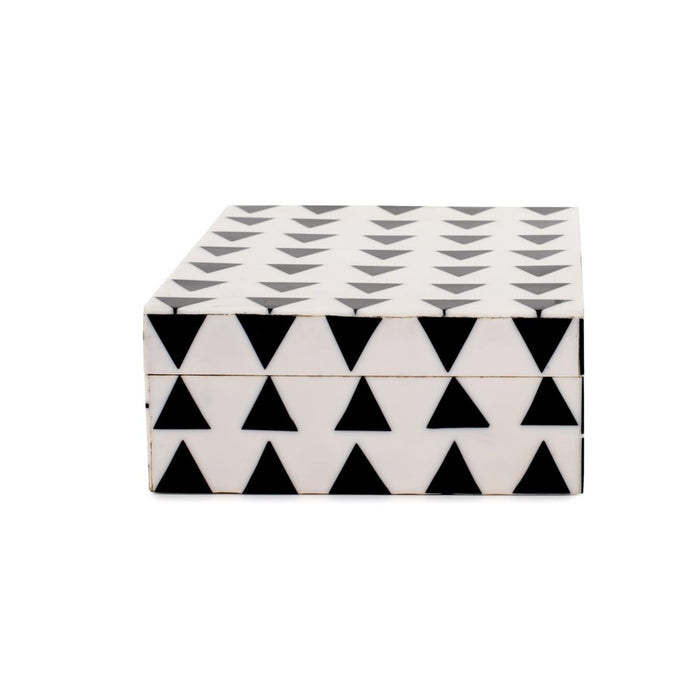 Howard Elliott Art Deco Decorative Lidded Box, Black/white