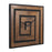 Howard Elliott Helix Wooden Square Clock, Black/Brown