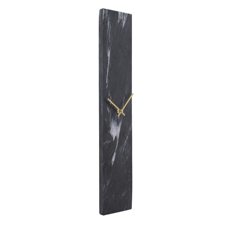 Howard Elliott Mies Black Marble Monolith Clock, Black/Gold