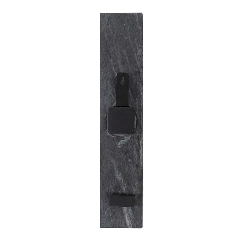 Howard Elliott Mies Black Marble Monolith Clock, Black/Gold