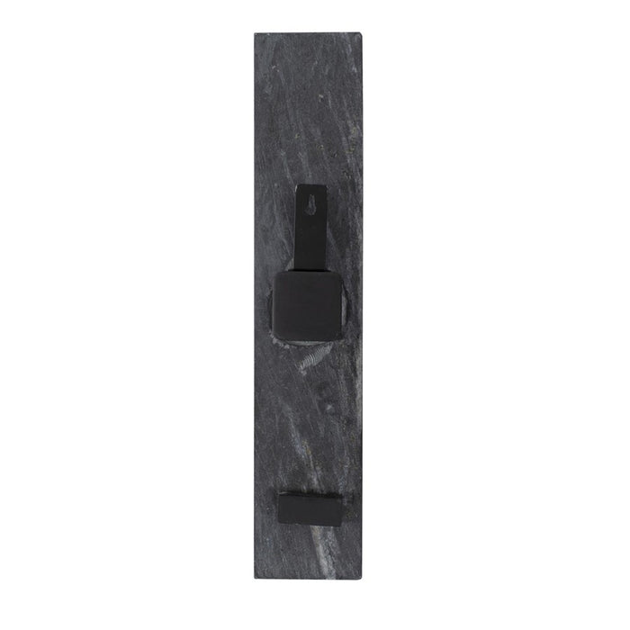 Howard Elliott Mies Black Marble Monolith Clock, Black/Gold