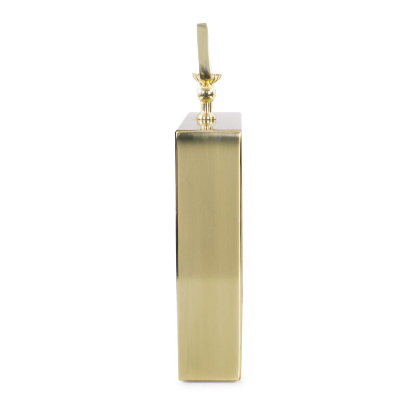 Howard Elliott Herbert Handled Table Clock, Polished Gold