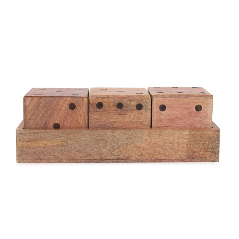 Howard Elliott Lady Luck Wooden Dice Set and Tray