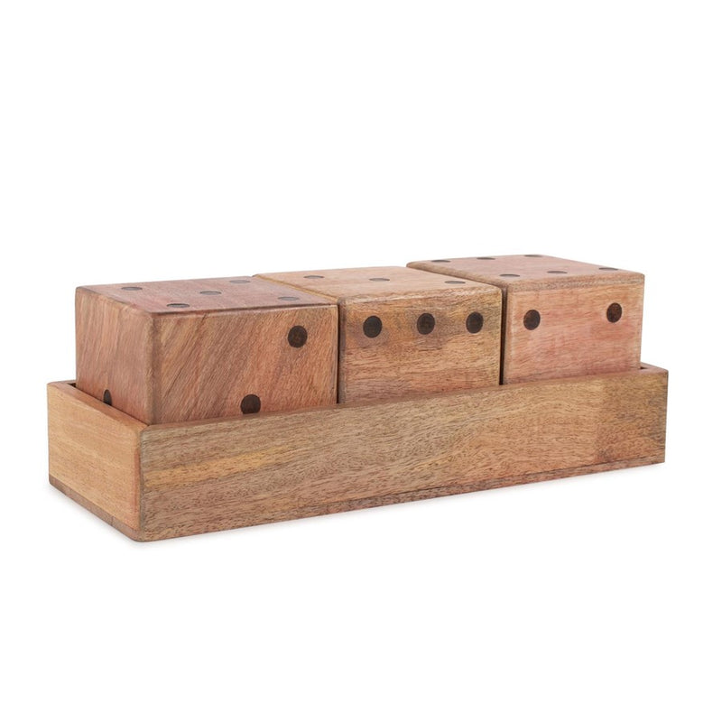Howard Elliott Lady Luck Wooden Dice Set and Tray