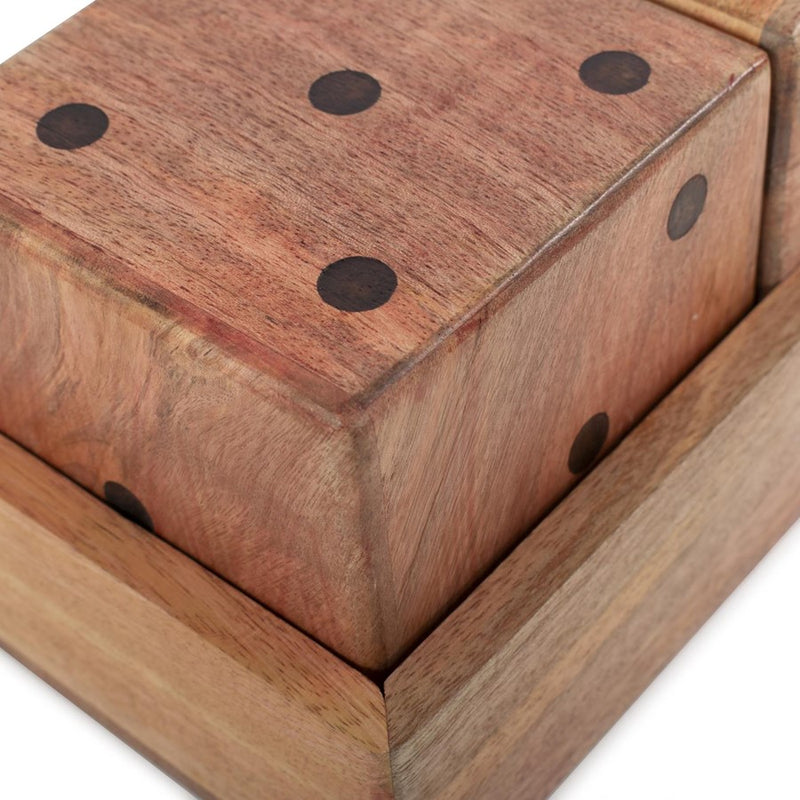 Howard Elliott Lady Luck Wooden Dice Set and Tray