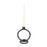 Howard Elliott Single Circle Arman Aluminum Candlestick, Black - 190032