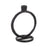 Howard Elliott Single Circle Arman Aluminum Candlestick, Black