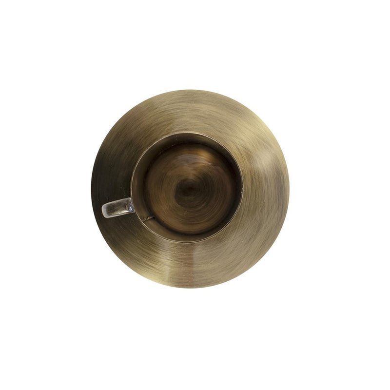 Howard Elliott Italo Short Antique Brass Candle Holder/Handle