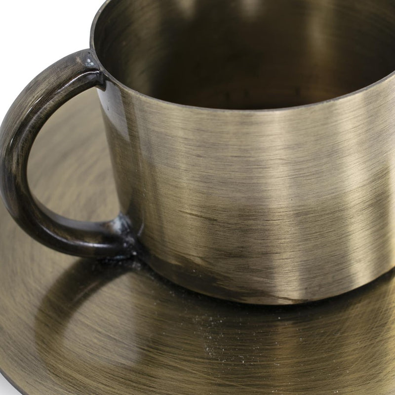 Howard Elliott Italo Short Antique Brass Candle Holder/Handle