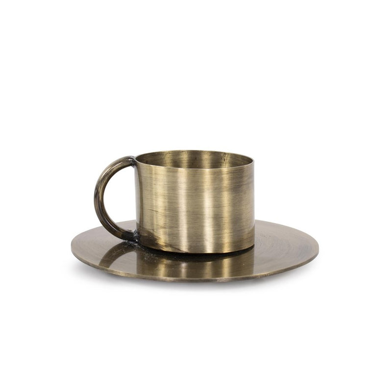 Howard Elliott Italo Short Antique Brass Candle Holder/Handle