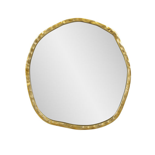 Howard Elliott Martine Abstract Cast Iron Mirror, Gold/Brass - 190035