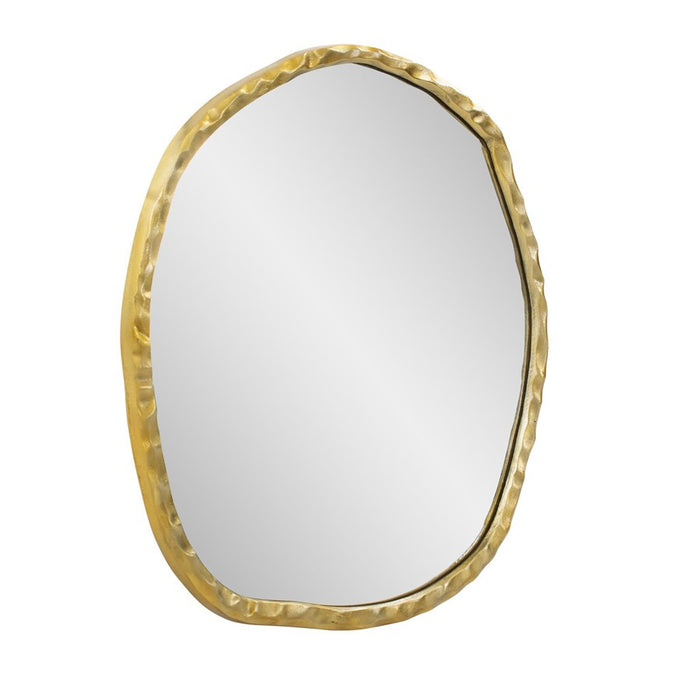 Howard Elliott Martine Abstract Cast Iron Mirror, Gold/Brass