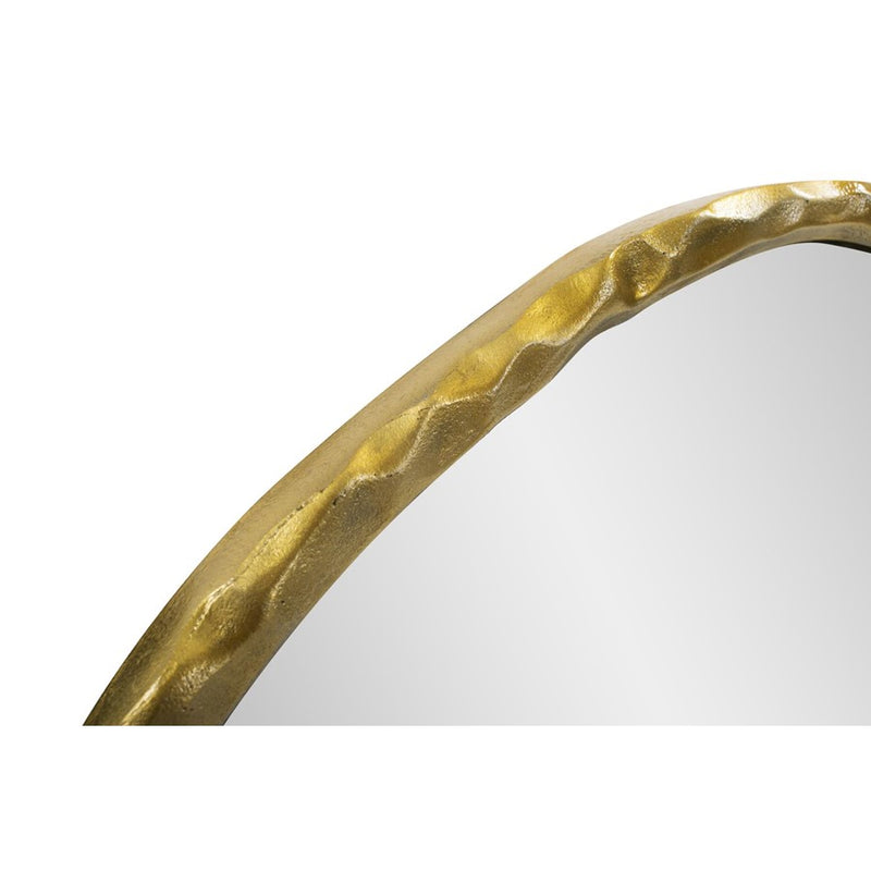 Howard Elliott Martine Abstract Cast Iron Mirror, Gold/Brass