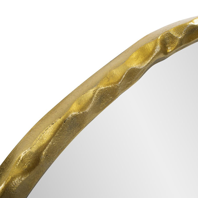 Howard Elliott Martine Abstract Cast Iron Mirror, Gold/Brass