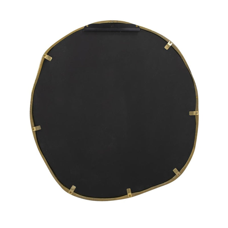 Howard Elliott Martine Abstract Cast Iron Mirror, Gold/Brass