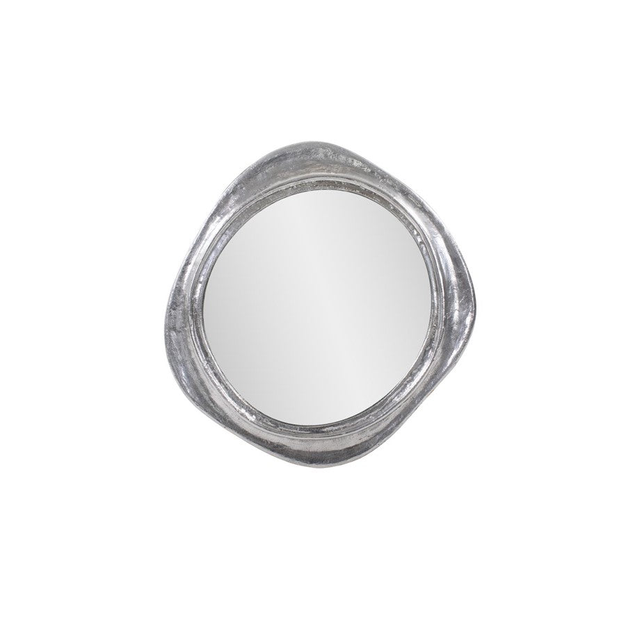 Howard Elliott Martine Abstract Cast Iron Mirror, Silver - 190036
