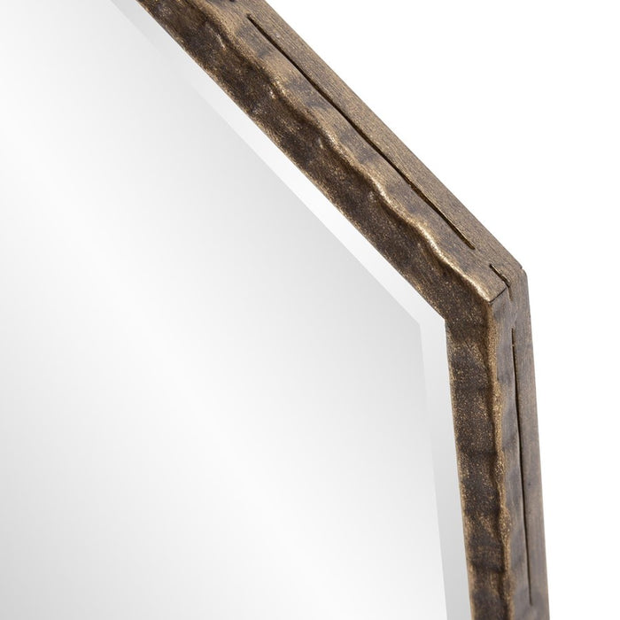 Howard Elliott Bastian Octagon Mirror, Antique Bronze