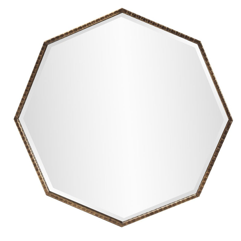 Howard Elliott Bastian Octagon Mirror, Antique Bronze