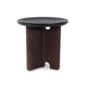 Howard Elliott Rounded Bollack Tray Side Table, Brown/Black - 210005